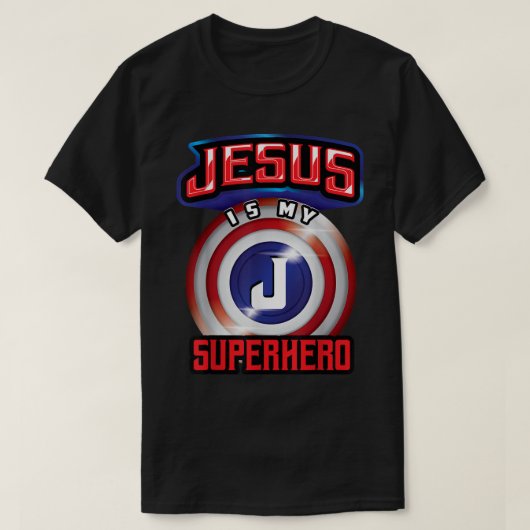 Jesus Is My Superhero Design T-shirt (Design voorkant)