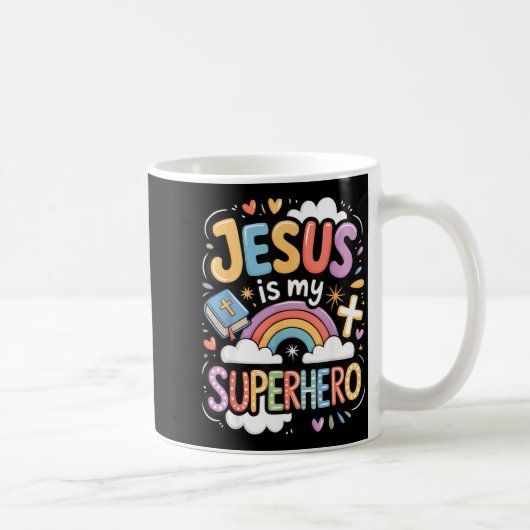 Jesus Is My Superhero  Koffiemok (Rechts)