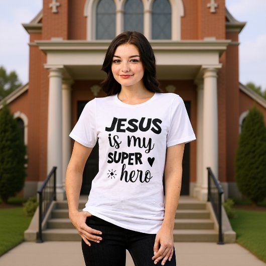 Jesus Is My Superhero Modern Faith Tee Tri-Blend Shirt