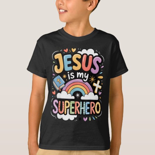 Jesus Is My Superhero  T-shirt (Voorkant)
