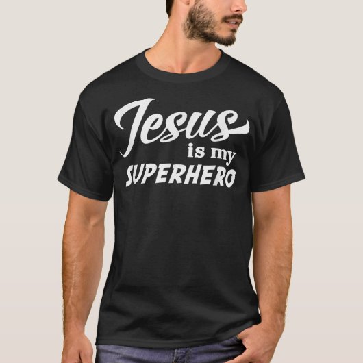 Jesus is my superhero t-shirt (Voorkant)