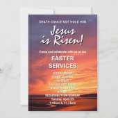 JESUS IS OPGEREZEN Aangepaste KERKDIENSTEN Pasen Kaart (Voorkant)