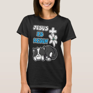 Jesus Is Opgewekt Christelijk Pasen Schattige Zwar T-shirt