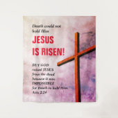 JESUS IS OPGEWEKT Paaskerk Wandkleed (Voorkant)