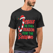 Jesus Is Reason For Season Christian Christmas Pjs T-shirt (Voorkant)