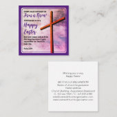 JESUS IS RISEN Christelijk EASTER Vierkante Visitekaartje (Voorkant / Achterkant)