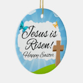 Jesus is Risen, Christelijk paasfeest Ornament (Rechts)