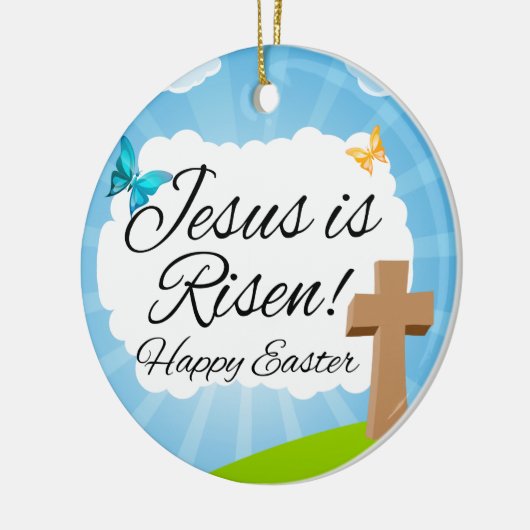 Jesus is Risen, Christelijk paasfeest Ornament (Links)