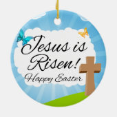 Jesus is Risen, Christelijk paasfeest Ornament (Achterkant)