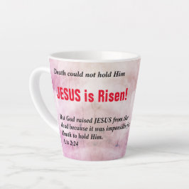 JESUS IS RISEN Christelijk paaskruis Latte Mok
