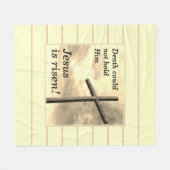 JESUS IS RISEN Cream Easter Fleece Deken (Voorkant (Horizontaal))