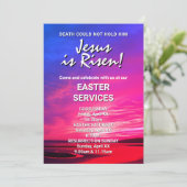 JESUS IS RISEN Custom Easter CHURCH SERVICES Kaart (Staand voorkant)
