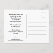 Jesus is Risen EASTER CHURCH SERVICES Gepersonalis Uitnodiging Briefkaart (Achterkant)