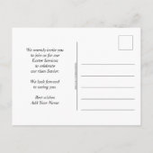 JESUS IS RISEN Easter Church Services Uitnodiging (Achterkant)