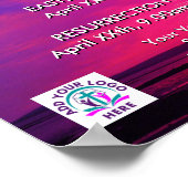 JESUS IS RISEN Easter Church Services Uitnodiging Poster (Hoek)