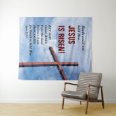 JESUS IS RISEN Easter Church Tapestry Wandkleed (In Situ (horizontaal))