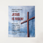 JESUS IS RISEN Easter Church Tapestry Wandkleed (Voorkant)