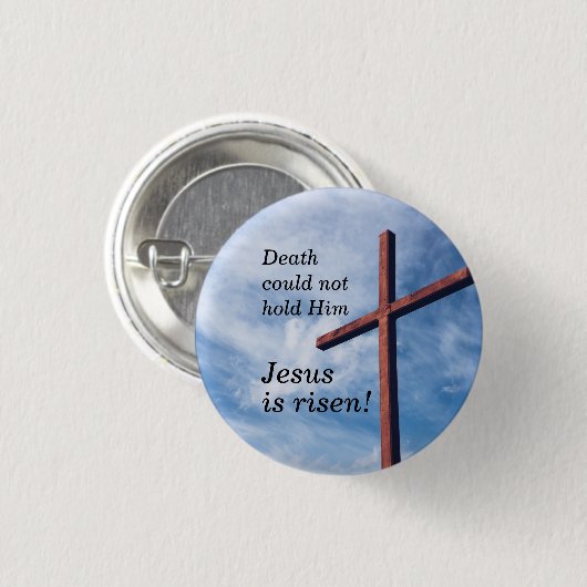 JESUS IS RISEN Easter Ronde Button 3,2 Cm (Voorkant /achterkant)
