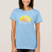 Jesus is Risen Floral Christian Spring Easter T-shirt (Voorkant)