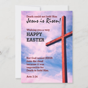 Jesus is Risen HAPPY EASTER Gepersonaliseerd Feestdagenkaart