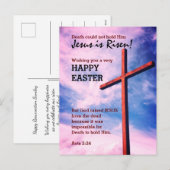 Jesus is Risen HAPPY EASTER Gepersonaliseerd Feestdagenkaart (Voorkant / Achterkant)