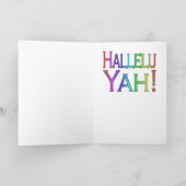 Jesus Is Risen! (regenboog) Pasen kaart (Binnen)