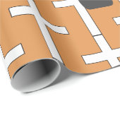 Jesus is Risen _retro oranje kruispatroon Cadeaupapier (Rol Hoek)