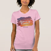 JESUS IS RISEN Sunset Christian Easter  T-shirt (Voorkant)