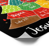 Jesus Is The Gift Christmas Tree Patchwork Scriptu Poster (Hoek)