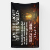 Jesus Is The Light Bible Verse Christian Church Spandoek (Verticaal)