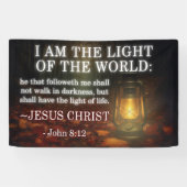 Jesus Is The Light Bible Verse Christian Church Spandoek (Horizontaal)