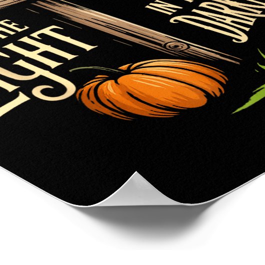 Jesus Is The Light In The Darkness Christian Hallo Poster (Hoek)