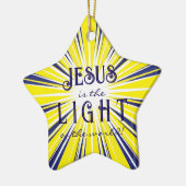 Jesus is the Light Keramisch Ornament (Links)