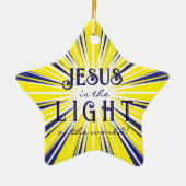 Jesus is the Light Keramisch Ornament (Achterkant)