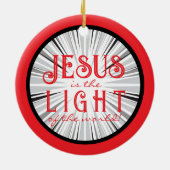 Jesus is the Light Ornament- Red/Black Keramisch Ornament (Achterkant)