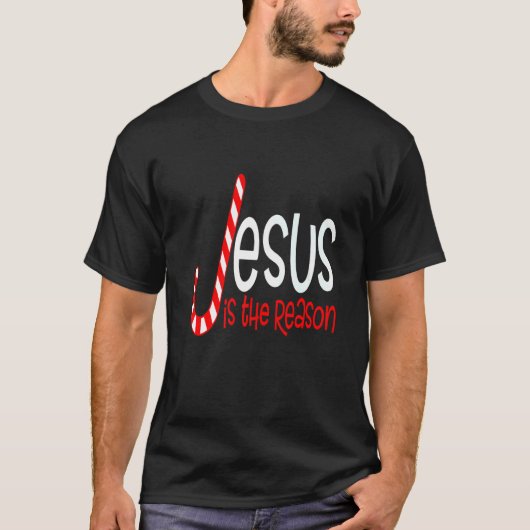 Jesus Is The Reason Christian Religious Christmas  T-shirt (Voorkant)