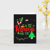 Jesus Is The Reason For Season Christmas Family Pa Kaart (Gele Bloem)