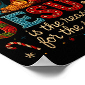 Jesus Is The Reason For Season Yarn Crochet Art De Poster (Hoek)