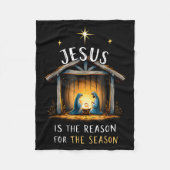 Jesus Is The Reason For The Season Christian Faith Fleece Deken (Voorkant)