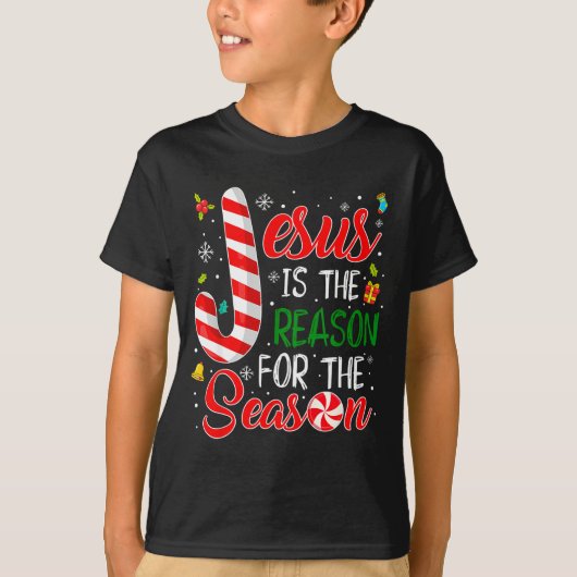 Jesus Is The Reason For The Season Christmas Chris T-shirt (Voorkant)