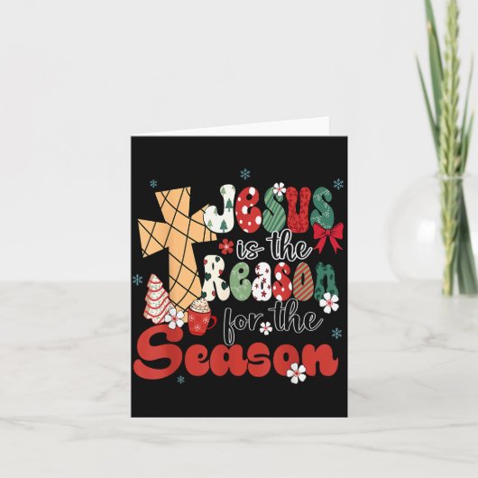 Jesus Is The Reason For The Season Christmas Jesus Kaart (Voorkant)