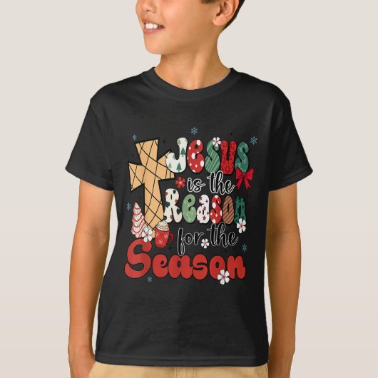 Jesus Is The Reason For The Season Christmas Jesus T-shirt (Voorkant)