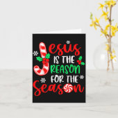 Jesus Is The Reason For The Season Christmas Xmas Kaart (Gele Bloem)