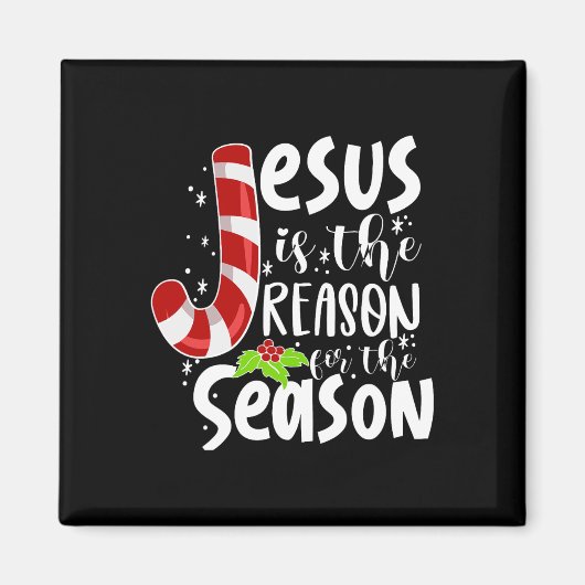 Jesus Is The Reason For The Season Christmas Xmas Magneet (Voorkant)