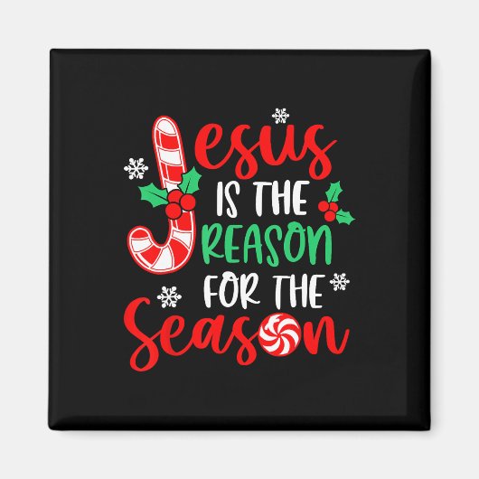 Jesus Is The Reason For The Season Christmas Xmas Magneet (Voorkant)