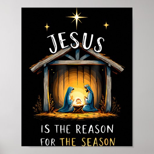 Jesus Is The Reason For The Season Christmas Xmas  Poster (Voorkant)