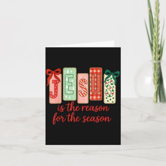 Jesus Is The Reason For The Season, Retro Jesus Ch Kaart (Voorkant)