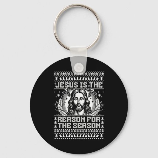 Jesus Is The Reason For The Season - Ugly Christma Sleutelhanger (Voorkant)