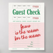 Jesus Is The Reason Gast Check Poster voor Kerstmi (Voorkant)