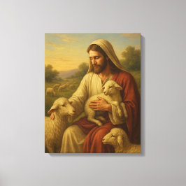 Jesus Is The Shephard #1™ LDS Muurkunstcanvas Canvas Afdruk